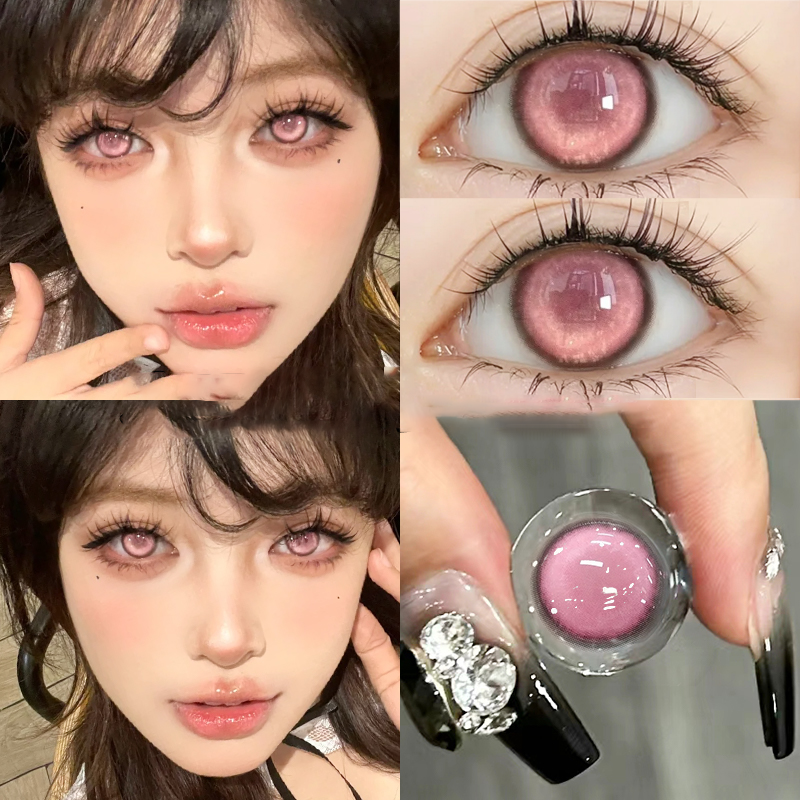 Pink contact lenses CO225