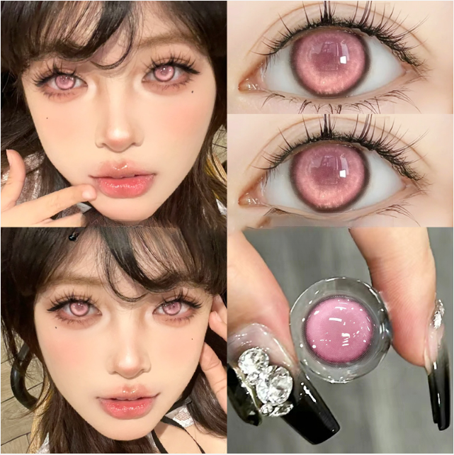 Pink contact lenses CO225