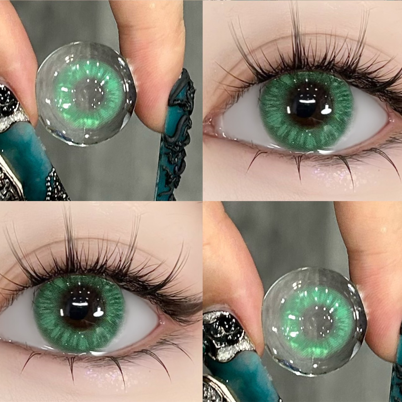 Green contact lenses CO76